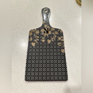 Anthropologie Eliza Tile Monogram Cheese Board Letter N